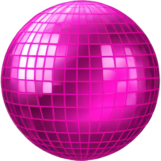 hot pink disco ball  emoji