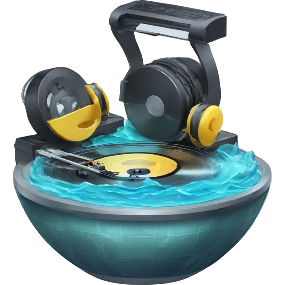 ocean feature using disk jockey emoji