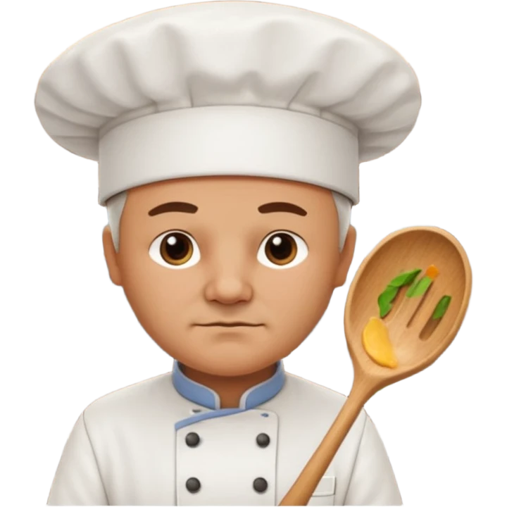 Est-ce que tu peux me faire un chef cuistot qui ressemble à Philippe Etchebest et qui est devant un restaurant?  emoji