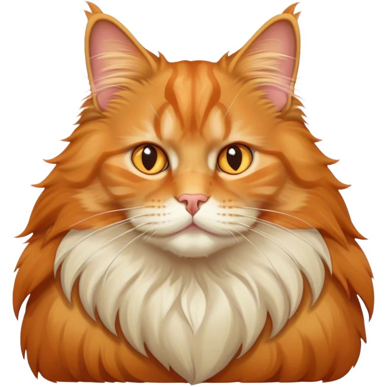 Maine Coon fat orange cat emoji