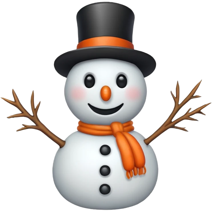 A basic snowman emoji