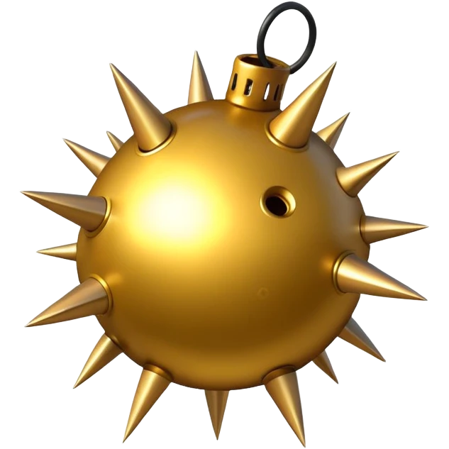 Golden bomb spikes  emoji