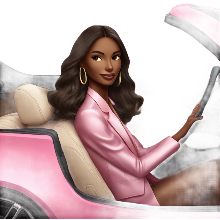 Photo of Victoria secret model driving a car emoji