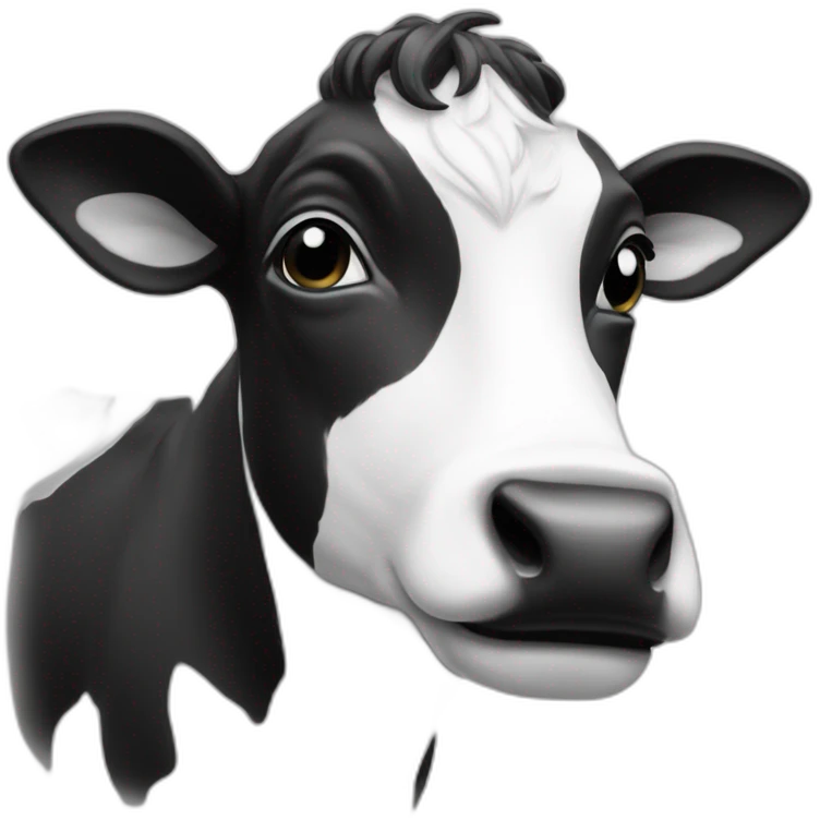 All calf black and white emoji