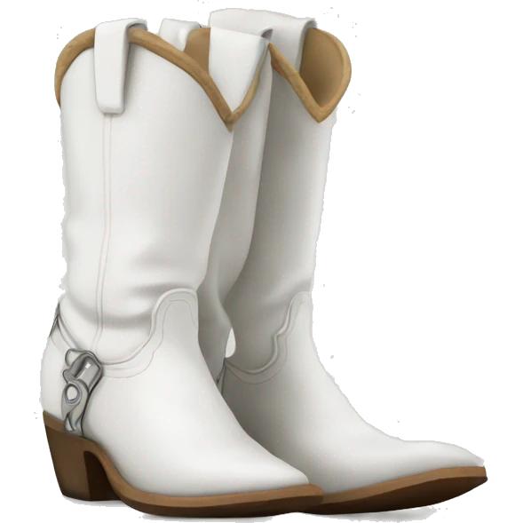 White cowboy boots emoji