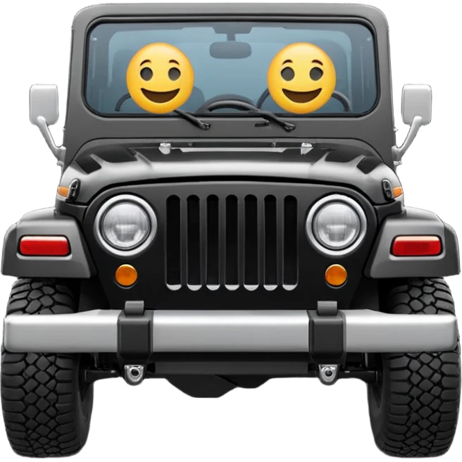 Mahindra thar black color emoji emoji