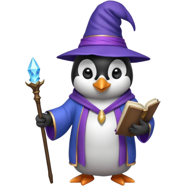 Penguin Wizard emoji