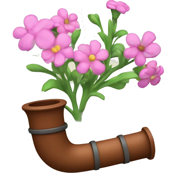 pipe with flowers emoji