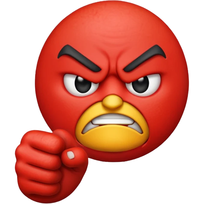 Angry emoji pointing at you emoji