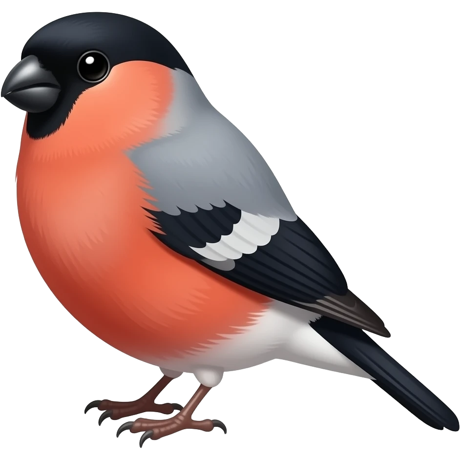 A bullfinch emoji