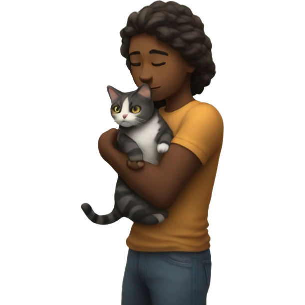 gazing at the ocean holding a cat emoji
