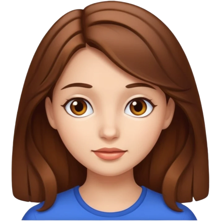 wonderful girl with brown hair emoji