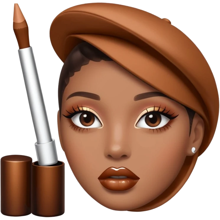 tri colored brown and white fenty beauty lip gloss emoji