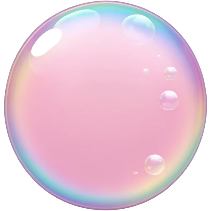 Pastel pink soap bubbles emoji