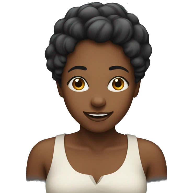 black woman happy emoji