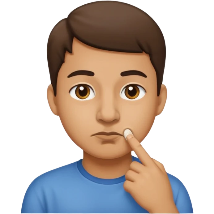 Picking nose emoji
