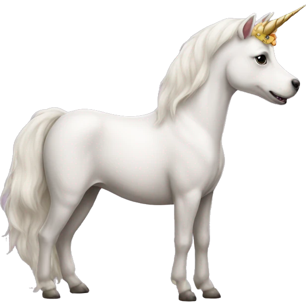 Unicorn with a dog emoji