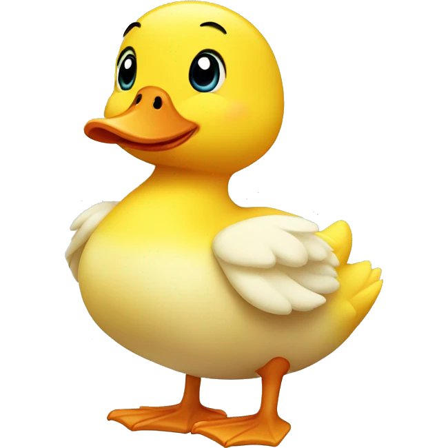 The cute yellow duck emoji