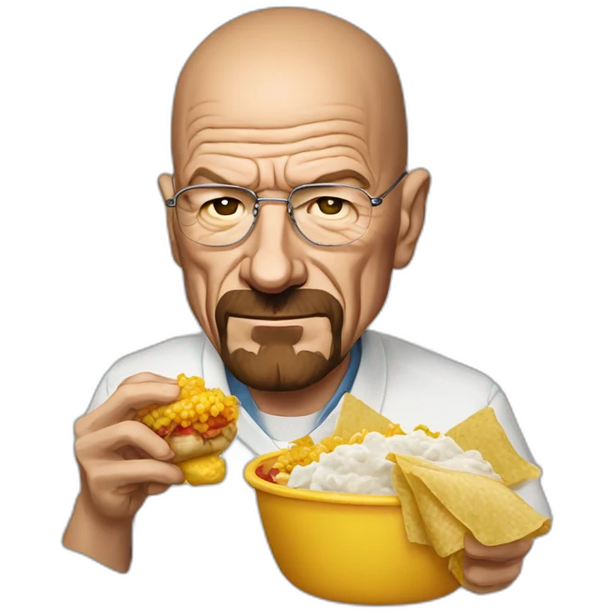 Walter White eating los pollos hermanos emoji