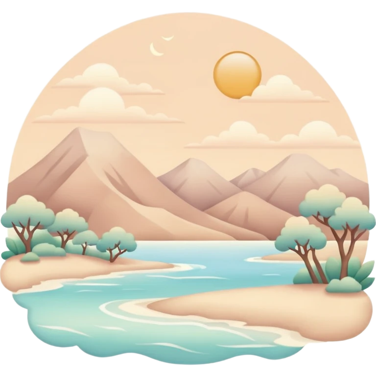 A very aesthetic travel with pastel beige  tones emoji