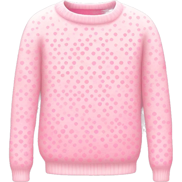 Cute pink and white sweater with light pink dots emoji