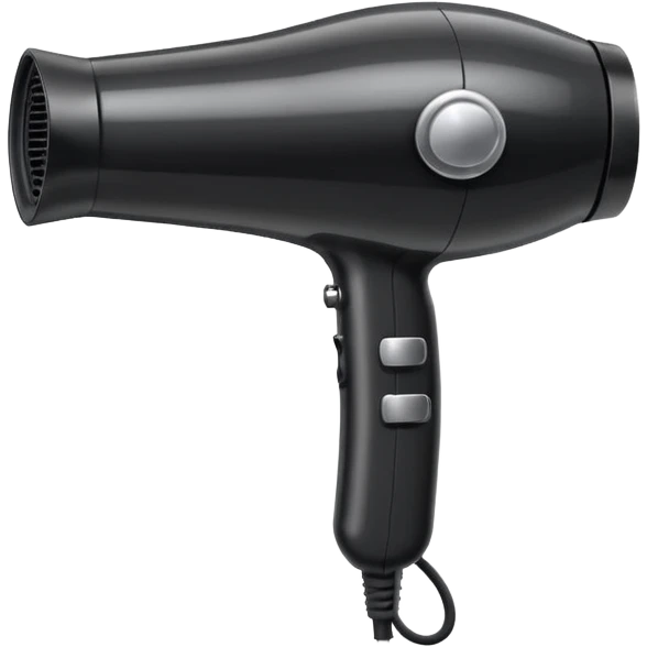Black hairdryer  emoji