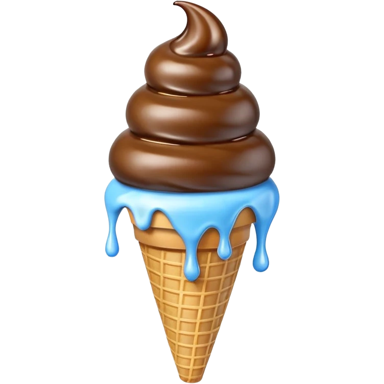 das kalsssische blaue eis emoji in 3d emoji