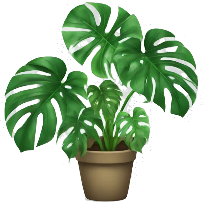 Monstera plant emoji