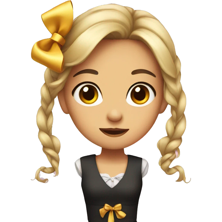 Sassy girl with a bow  emoji