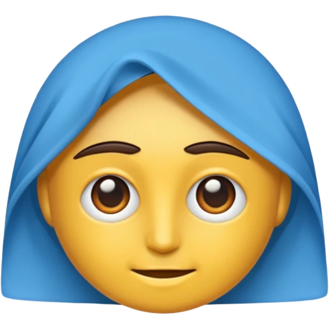 Mavi yuvarlak ve içinde beyaz tik emoji