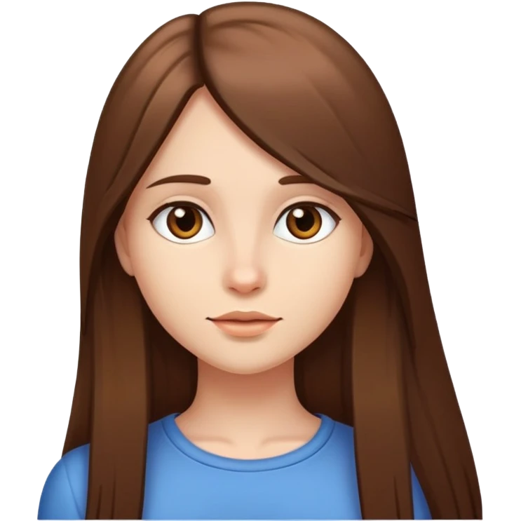 A girl with long straight hair emoji