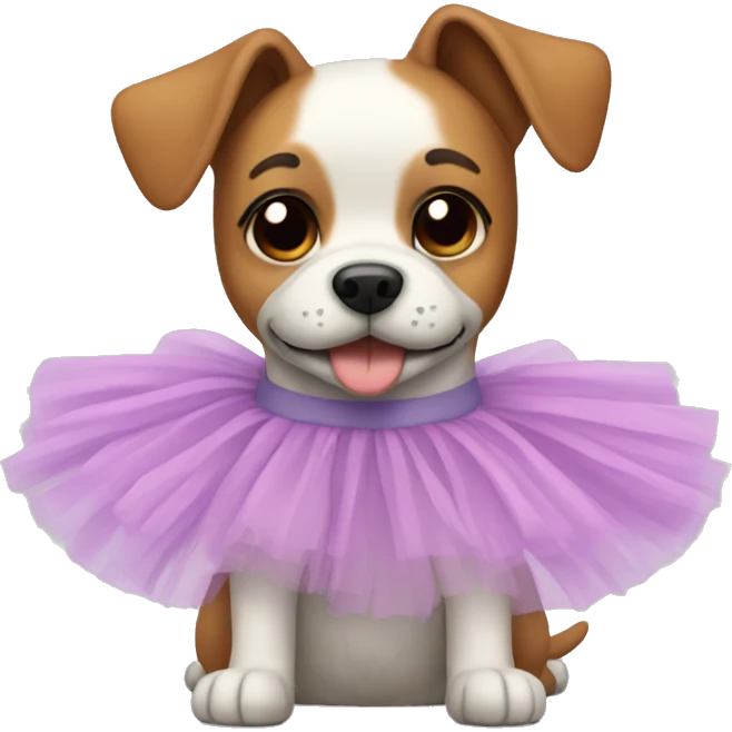 Dog with tutu emoji