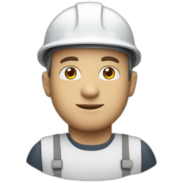 white engineer emoji