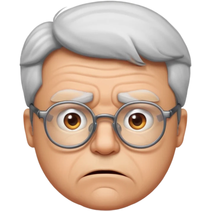 grumpy man being amazed by everything emoji