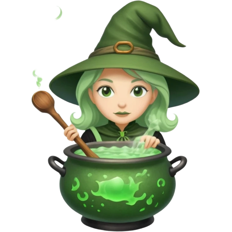 green witch cooking potion emoji