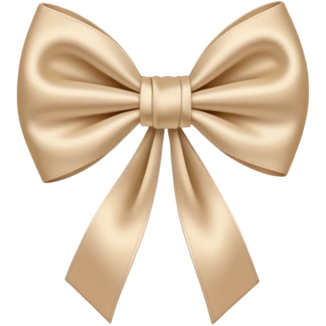 Noeud coquette beige emoji