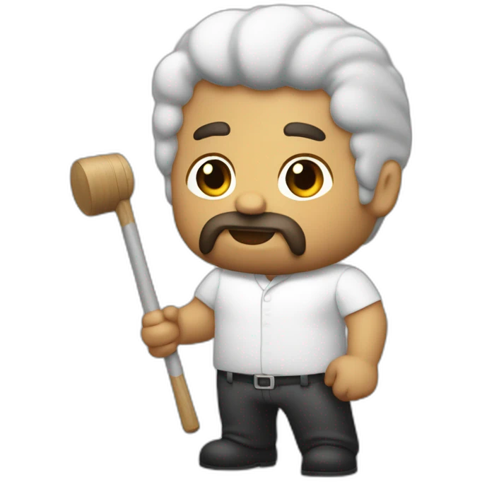 Hombre blanco con barba tocando la batería emoji
