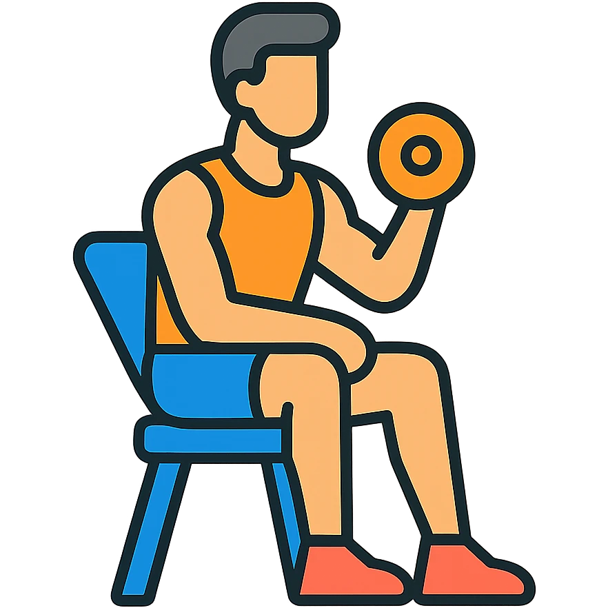 a sportman doing a curls emoji