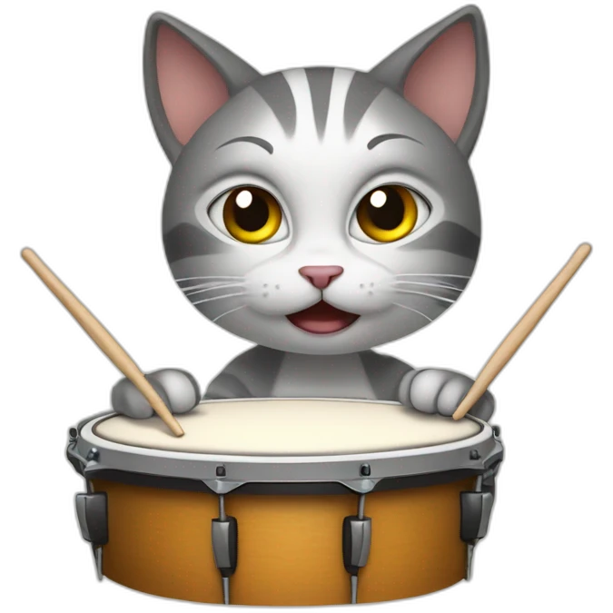 cat drumming emoji