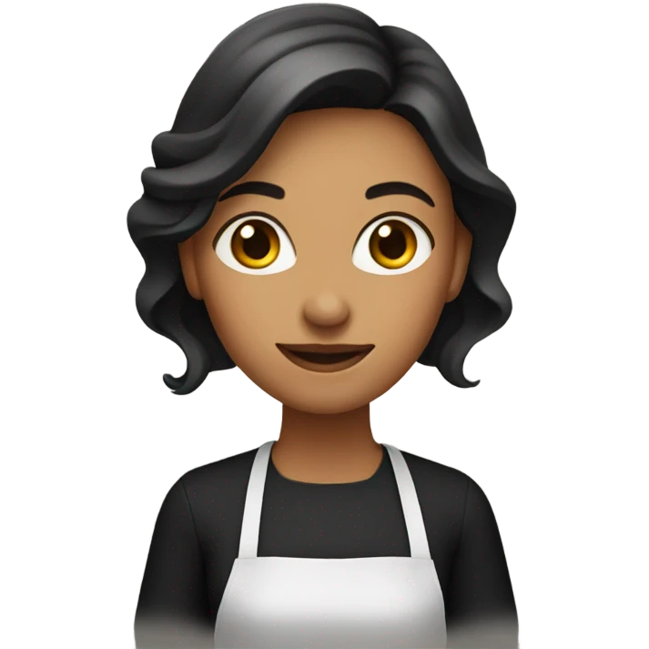 woman wearing black apron emoji