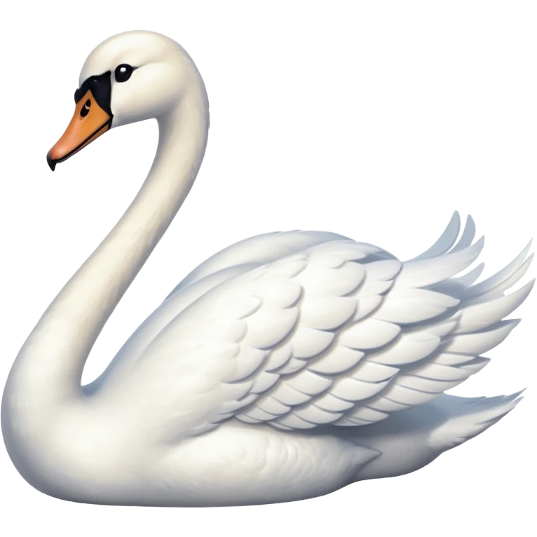 Elegant white swan  emoji