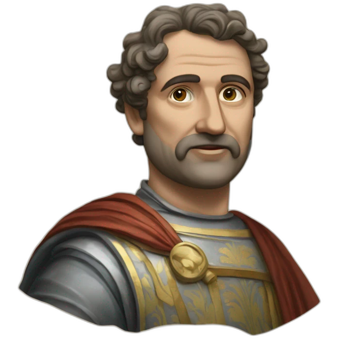 Publio Aurelio stazio (personaggio di un libro), vestito da antico romano emoji