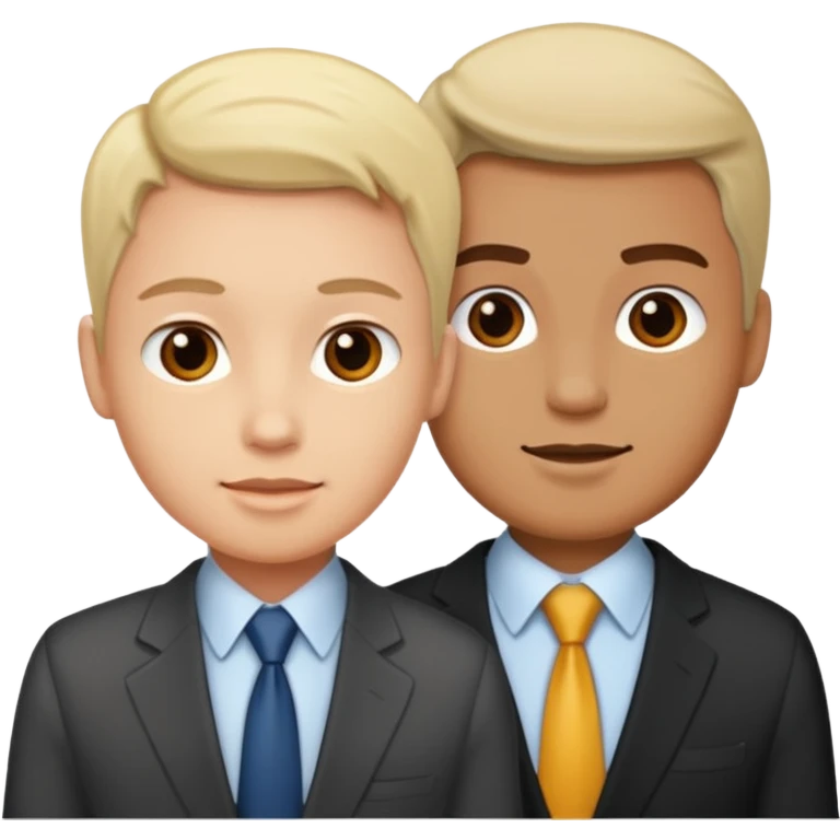 2 business people talking  emoji