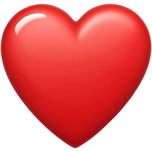 minimal heart shape, super simplified emoji