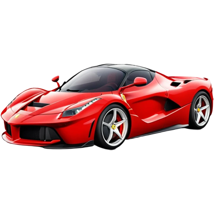 red LaFerrari sports car emoji