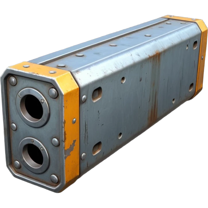 Clean metal beam, unweathered steel, no rust, no damage, sci-fi industrial style, smooth surfaces, high-quality PBR game asset, detailed but clean emoji