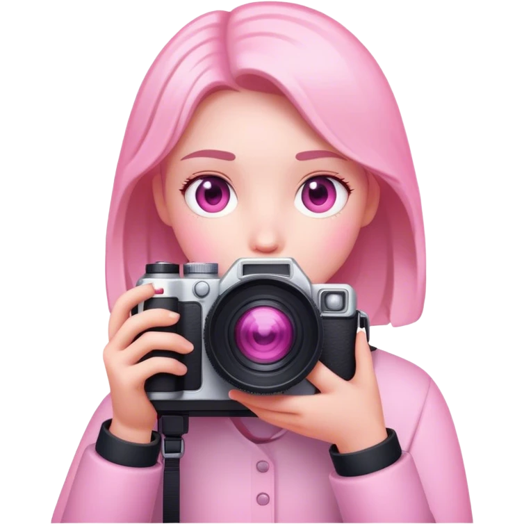 pink photographer light emoji