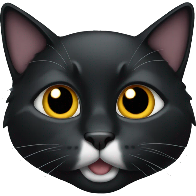 Black cat with lop-eared emoji