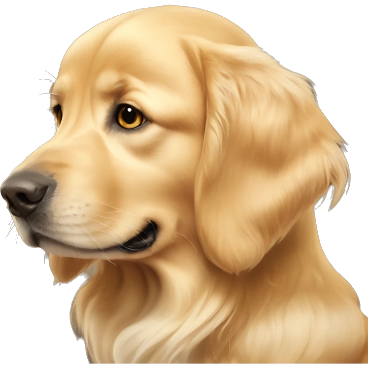 Golden retriever with elf ears emoji