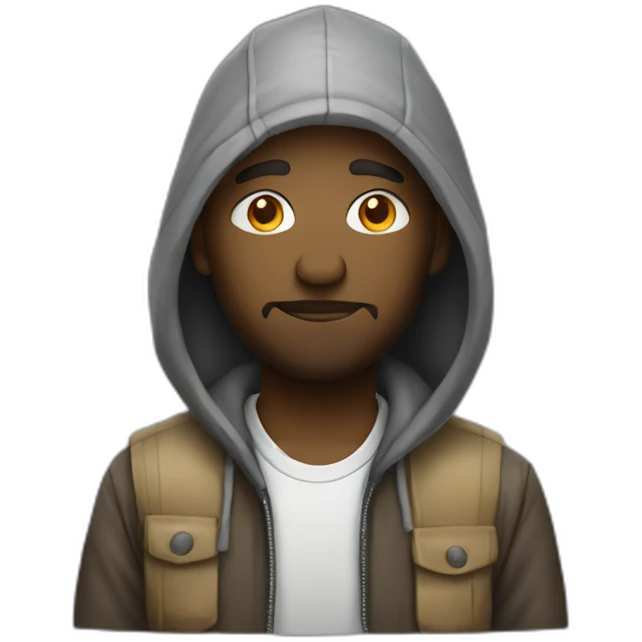 White Homeless software developer emoji